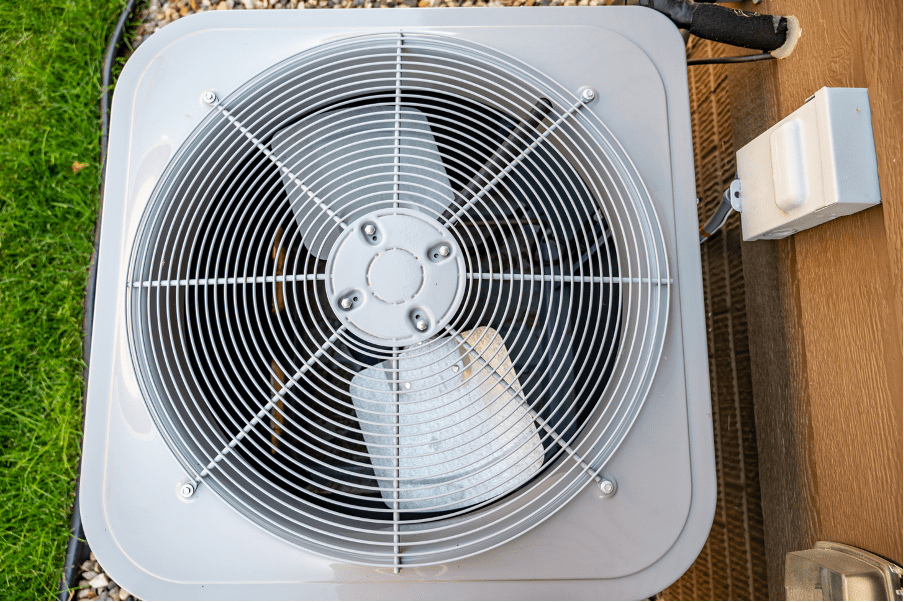 Air conditioning system at a house in Crystal Lake, Illinois